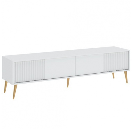 BARCELONA RTV 180 2D TV-állvány, Fehér/Arany