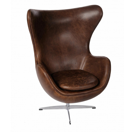 Sötétbarna vintage Prémium Tojásfotel