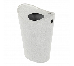 Ruháskosár - textil-papír, cipzárral, krémszínű