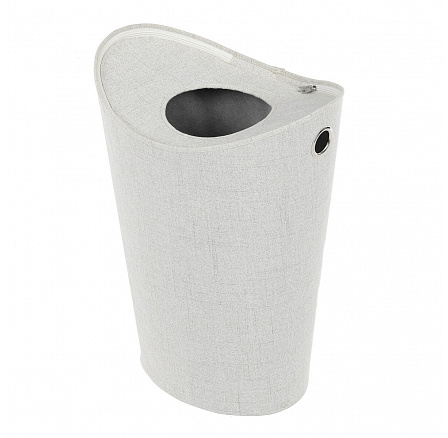Ruháskosár - textil-papír, cipzárral, krémszínű Ruháskosár - textil-papír, cipzárral, krémszínű