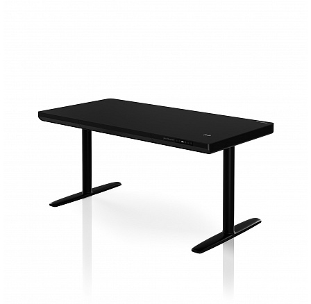 Elektromos magasságállítású sit-stand íróasztal fiókkal és Qi vezeték nélküli töltővel, fekete, 1400 mm: ELLIS