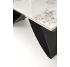 HILARIO étkezőasztal, fehér márvány hatás/Fekete