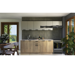 Konyhai szekrénysor PERLA 260, Cremona Tölgy / Kashmir