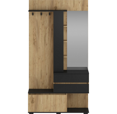 Előszobafal BAFRA, Arany tölgy / Fekete