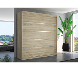 Tolóajtós ruhásszekrény ESTEVA 200 Sonoma+Sonoma