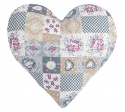 Polštářek srdíčko patchwork love