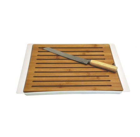 Vágódeszka és kés készlet 38x27 cm