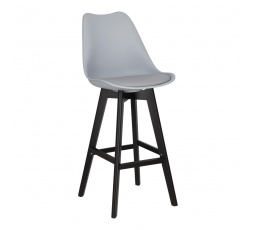 Norden bárszék fa fekete magas PP szürke