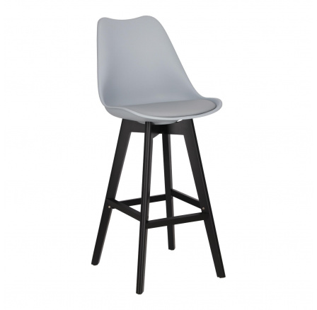 Norden bárszék fa fekete magas PP szürke