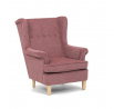 Křeslo ušák, růžová látka, AK-388 PINK2