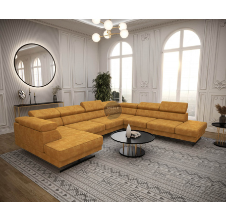 NAROŻNIK EMPORIO MAX II 300X350X180 - prawa , Odcienie żółtego