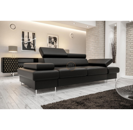 SOFA GALAXY II 235 CM - Czarna eko skóra