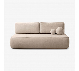 Sofa Rozkładana ARVETO Beżowa Szenilowa