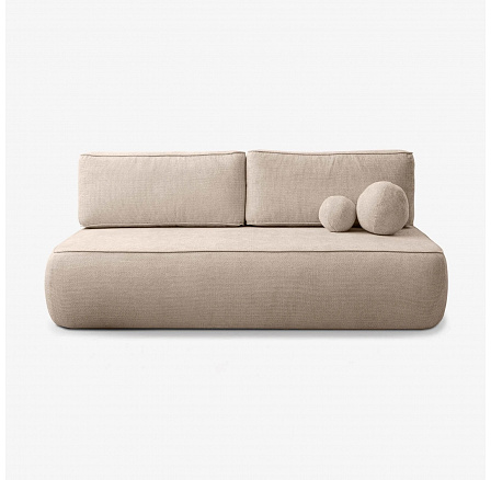 Sofa Rozkładana ARVETO Beżowa Szenilowa