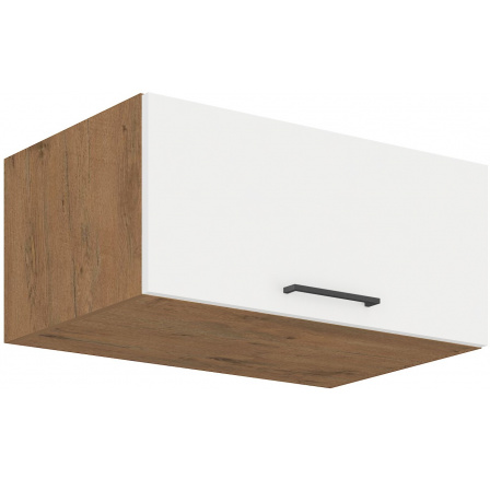 Horní skřínka VEGAS - 80 NAGU-36 1F, Dub Lancelot / Bílý lesk