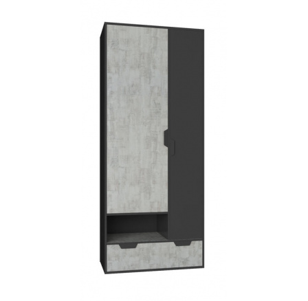 NANO ruhásszekrény - NA2, grafit + enigma