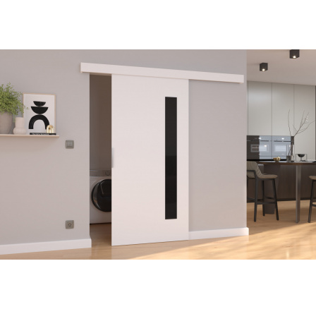 GELA 96 White+Black Lacobel falra szerelhető tolóajtó