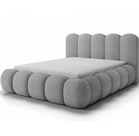 Oloroso ágy 140x200 fémvázzal és ágyneműtartóval, szürke bouclé Royal 04 1 Oloroso ágy 140x200 fémvázzal és ágyneműtartóval, szürke bouclé Royal 04 1