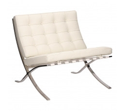 BA1 szék természetes fehér bőr