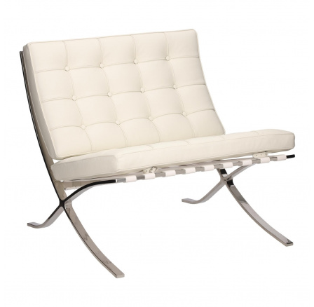 BA1 szék természetes fehér bőr