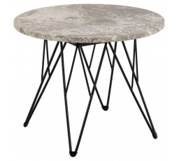 Prunus dohányzóasztal 55 cm szürke márvány/fekete