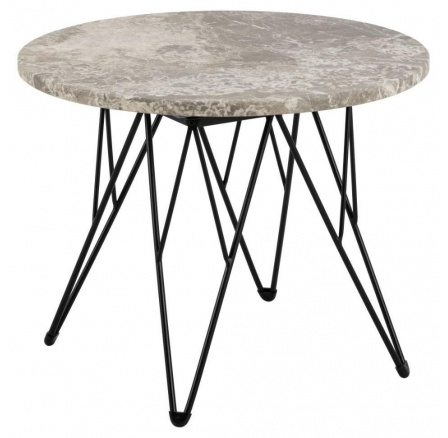 Prunus dohányzóasztal 55 cm szürke márvány/fekete