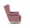 Křeslo ušák, růžová látka, AK-388 PINK2