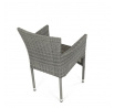 Zahradní židle, kov, polyratan, šedá, AZC-S2118 GREY