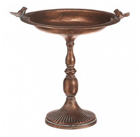 Fém állvány - 46 cm, dekoratív, madarakkal, réz színű Fém állvány - 46 cm, dekoratív, madarakkal, réz színű