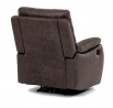Polohovací křeslo, elektrické zabudované ovládání, hnědá, látka vintage, TV-4094 BR3