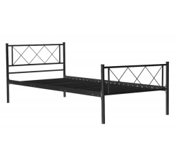 Fém ágy 90x200 fekete MBD9216