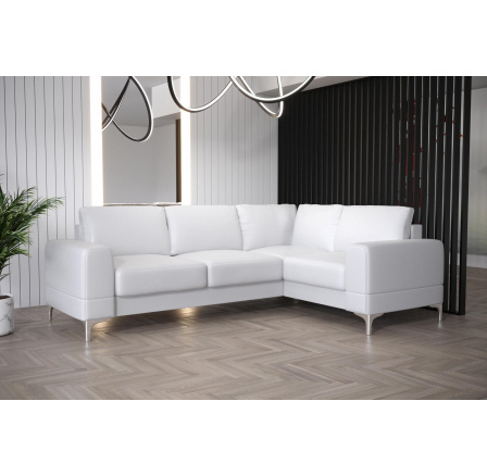 NAROŻNIK ARIA II 250x185 - prawa , Biała eko skóra