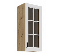 Horní skříňka STELLO - 40 GS-90 1F, Dub Artisan/Bílý mat