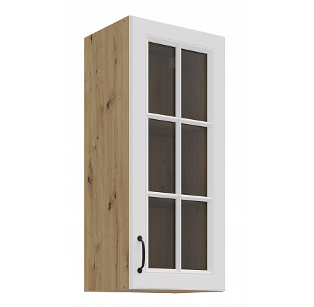 Horní skříňka STELLO - 40 GS-90 1F, Dub Artisan/Bílý mat