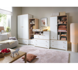 ZOYA gyerekszoba - 01, Piskóta Tölgy/Fehér Lux