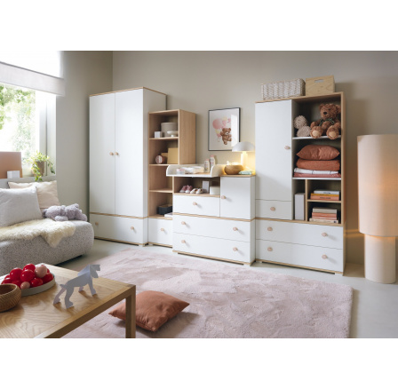 ZOYA gyerekszoba - 01, Piskóta Tölgy/Fehér Lux