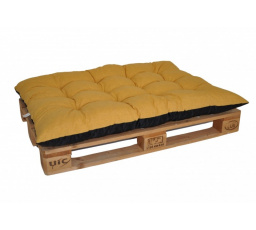 Paletový sedák / zahradní matrace žlutý melír