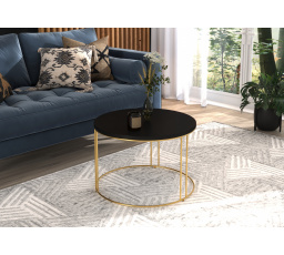 NOEL Dohányzóasztal Arany+Fekete