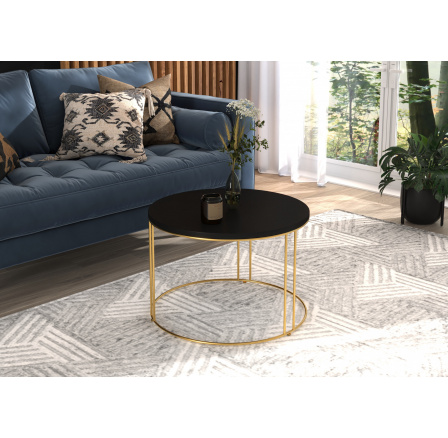 NOEL Dohányzóasztal Arany+Fekete