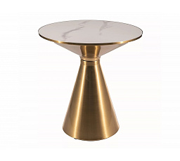 ARIES konferencia asztal, Fehér márvány hatás/Arany