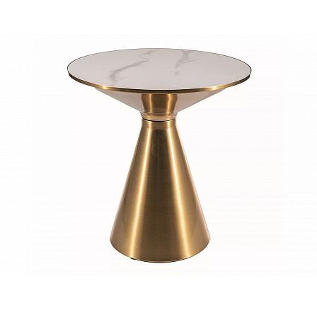 ARIES konferencia asztal, Fehér márvány hatás/Arany