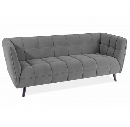 CASTELLO 3 Velvet kanapé, szürke Bluvel 14/wenge