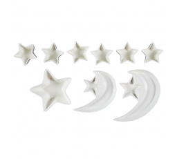 9 darabos Starry Night fehér tálalókészlet