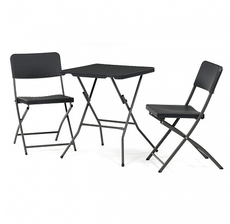 Zahradní set 1+2, plast, šedá, AZS-L2161 GREY