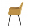 Jídelní židle, žlutá, sametová látka, DCH-215 YEL4