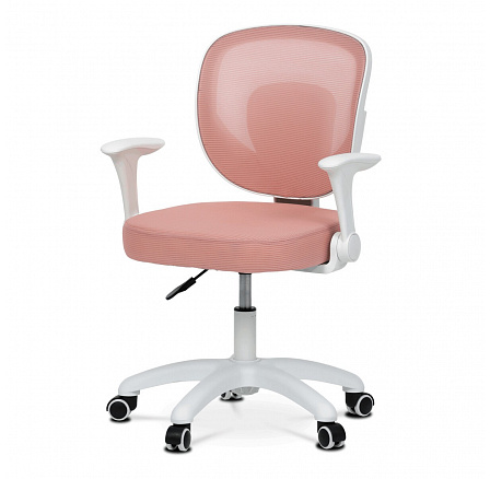 Dětská židle, výškově nastavitelná, růžová síťovina, KA-K1062 PINK