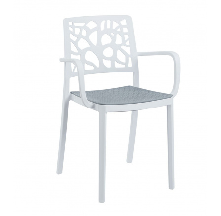 Fehér szék szürke ülőkével K33-FXJG