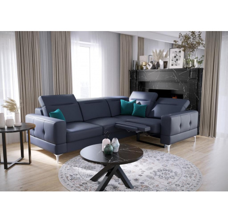 NAROŻNIK MALIBU RELAX SKÓRA NATURALNA 185x250 CM - prawa , Skóry naturalne - Wybierz swój kolor
