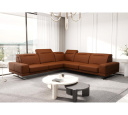 NAROŻNIK SKÓRZANY FIORE MAX 265x265 CM (ODCIENIE RUDEGO)- SZYBKA WYSYŁKA