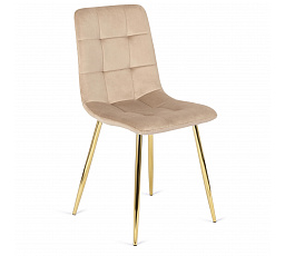Krzesło YORK Kremowe Welurowe